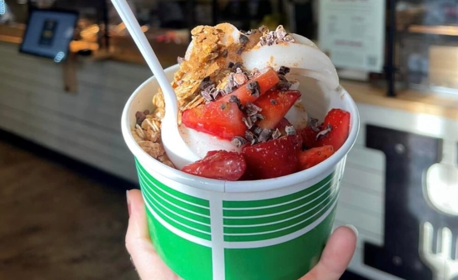 acai bowl with strawberries